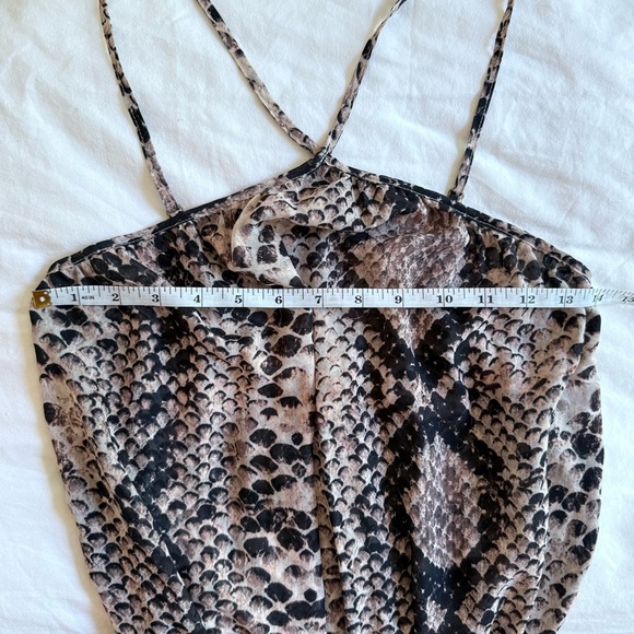 SHOW ME YOUR MUMU Snake Print Wide Leg Jumpsuit Boho Festival Vacation Chic XS - Picture 11 of 13